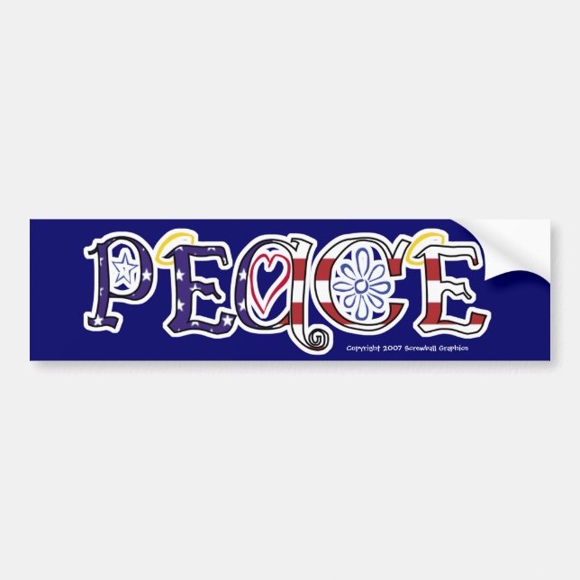 Peace Bumper Sticker (Front)