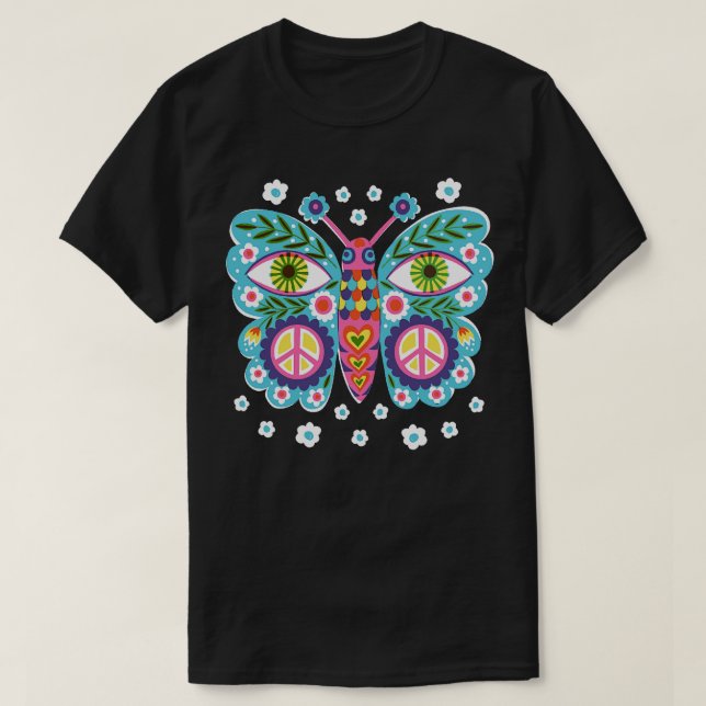 Peace Butterfly T-Shirt (Design Front)