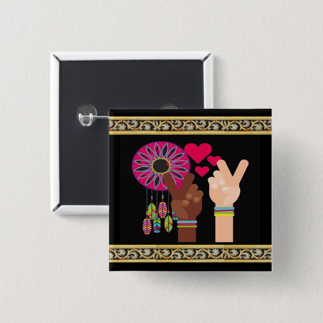 Peace Button (Front & Back)