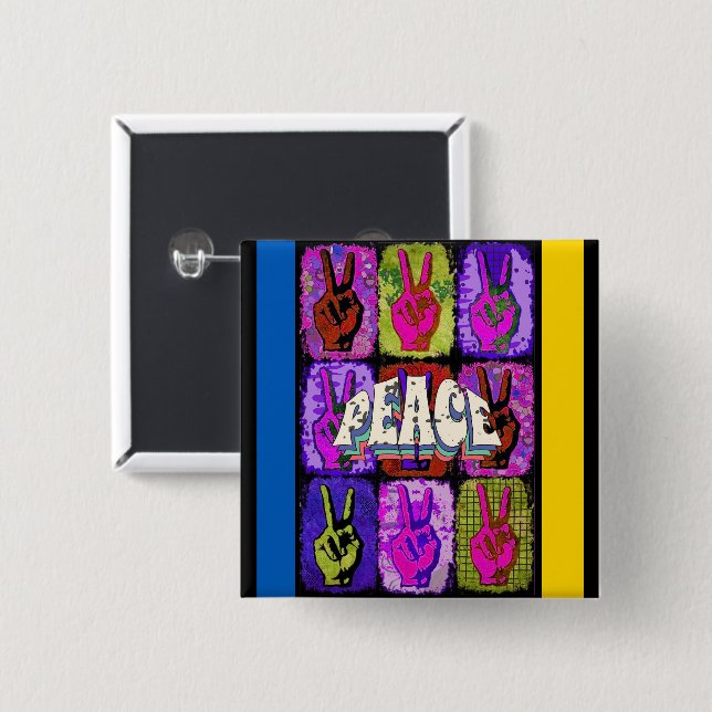 Peace Button (Front & Back)