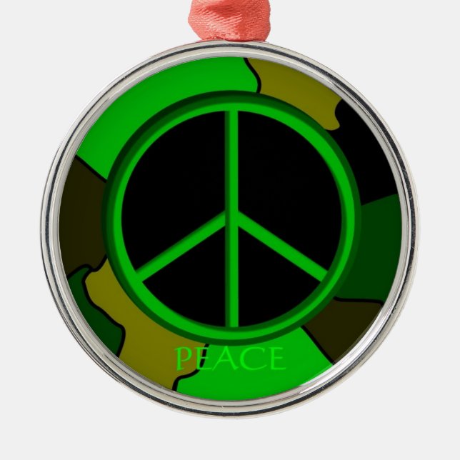 Peace Camo Ornament (Front)