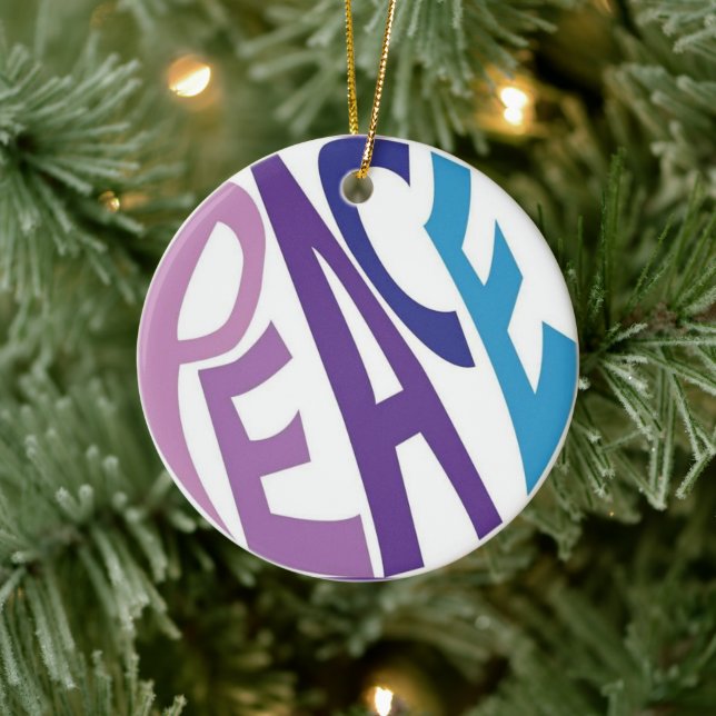 PEACE  CERAMIC ORNAMENT (Tree)