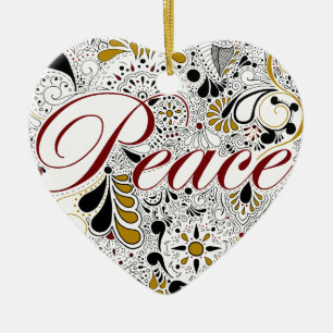 Peace Ceramic Ornament