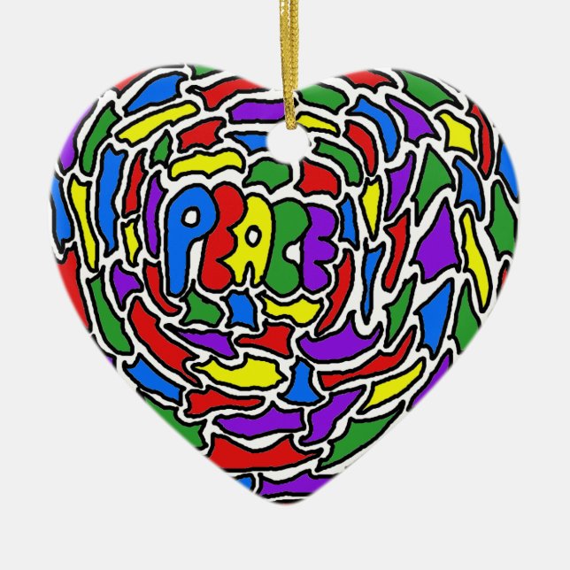 Peace Ceramic Ornament (Front)