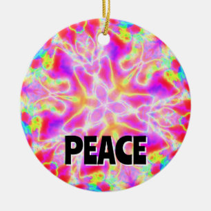 PEACE ( change the words) Ceramic Ornament