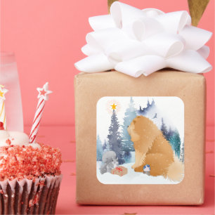 PEACE  Chow dog  2 sizes stickers