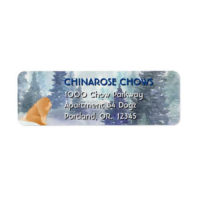PEACE  Chow holiday  address labels (Front)