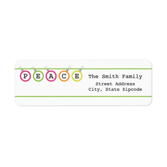 Peace Christmas Address Label