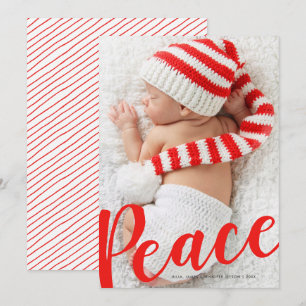 Peace Christmas Holiday Photo Card