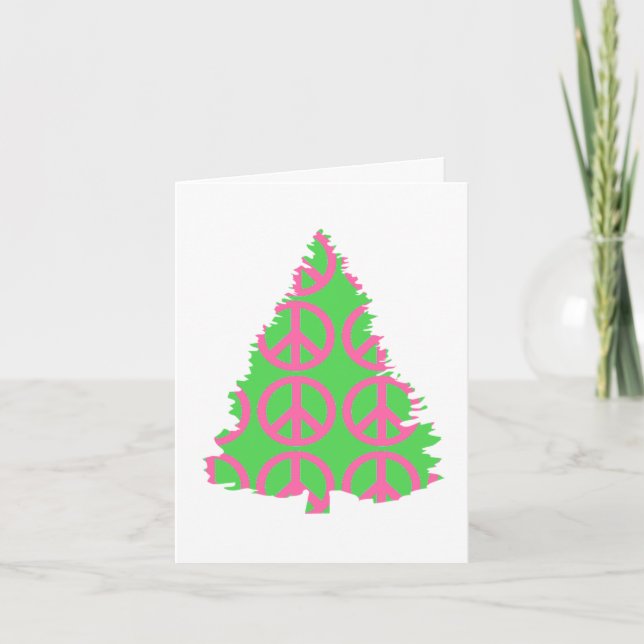 PEACE CHRISTMAS TREE HOLIDAY CARD (Front)