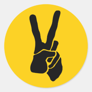 PEACE CLASSIC ROUND STICKER