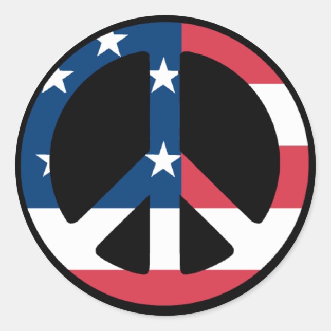 Peace Classic Round Sticker (Front)