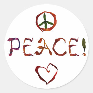 peace! classic round sticker