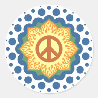 peace classic round sticker