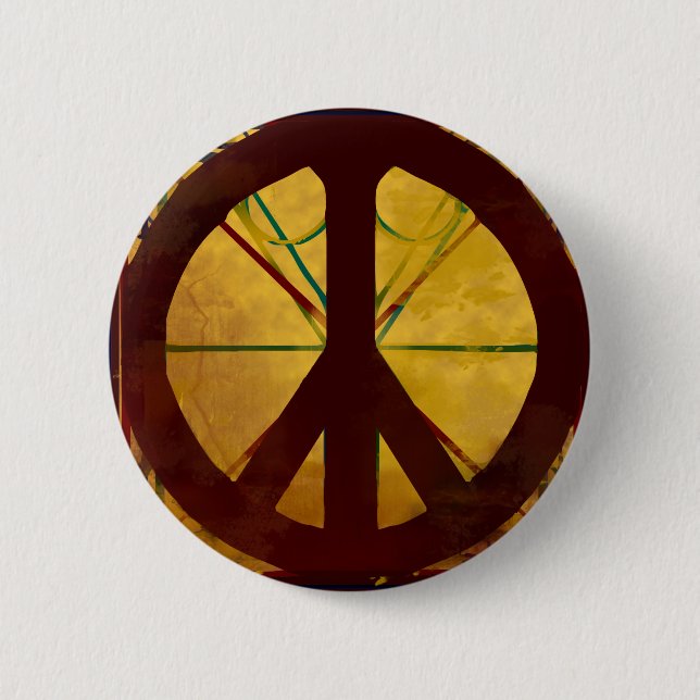 Peace Codex Antique Art Button (Front)