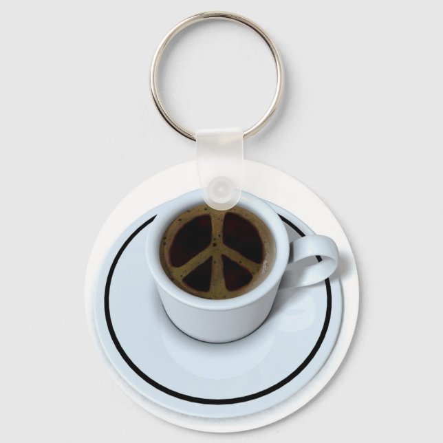 Peace coffee keychain (Front)