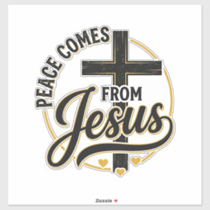 Peace Comes From Jesus Christian Cross Shirt