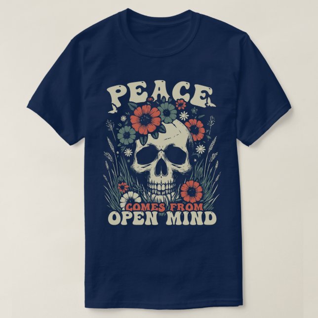 Peace Comes From Open Mind T-Shirt (Design Front)