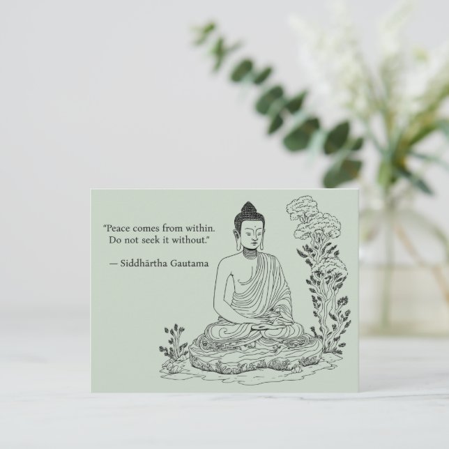 Peace comes from within Buddha  Postcard (Standing Front)
