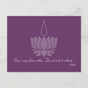 Peace Comes from Within Buddha Quote Postcards