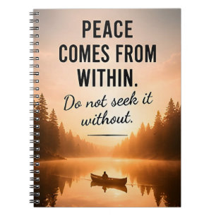 🕊️ Peace Comes From Within Daily Inspiration ✨ Notebook