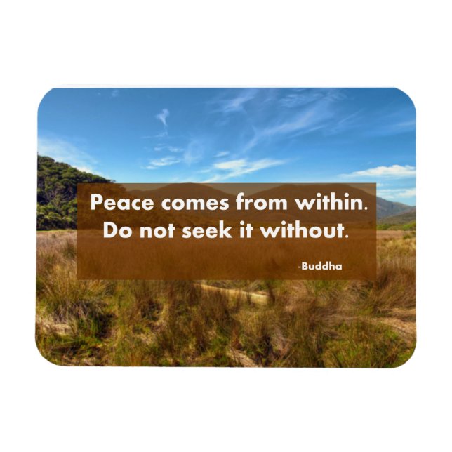 Peace comes from within magnet (Horizontal)
