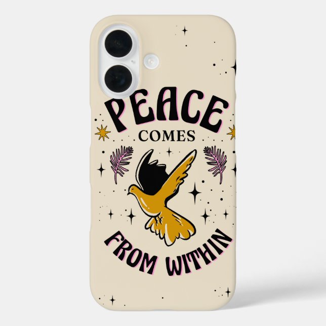Peace Comes From Within – Minimalist Inner Calm Case-Mate iPhone Case (Back)