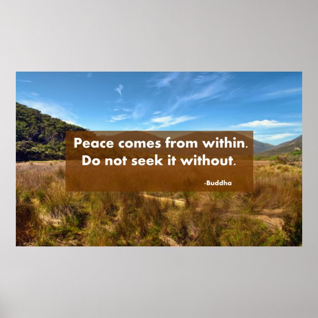 Peace comes from within poster (Front)