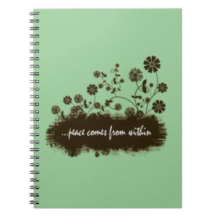 Peace comes from within spiral bound notebook