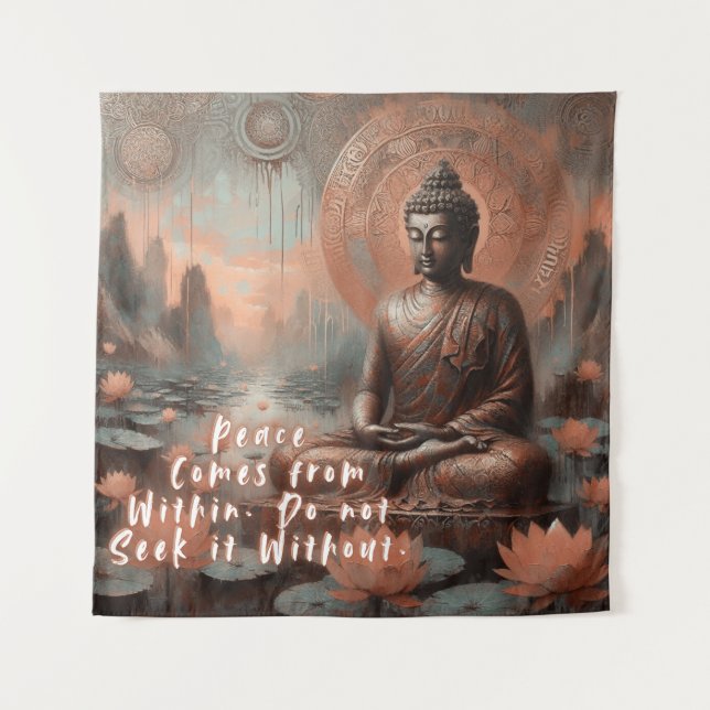 PEACE COMES FROM WITHIN TAPESTRY (Front)