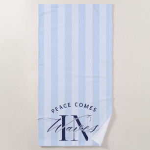 'Peace Comes In Waves' Beach Lovers Ocean Summer Towel