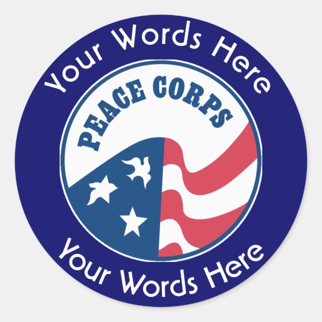 Peace Corps Custom Sticker (Front)