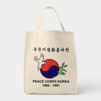 Peace Corps Korea Organic Grocery Tote Bag