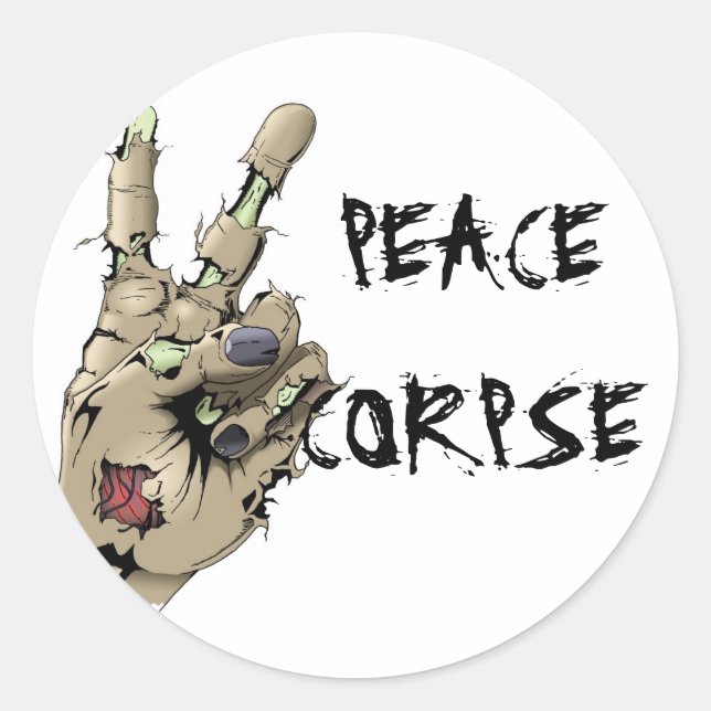 PEACE CORPSE CLASSIC ROUND STICKER (Front)