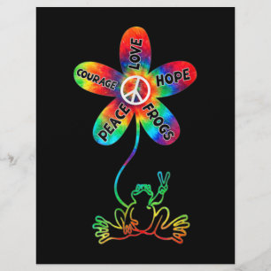 Peace Courage Love Hope Frogs Hippie Flyer