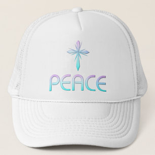 Peace Cross Christian Trucker Hat
