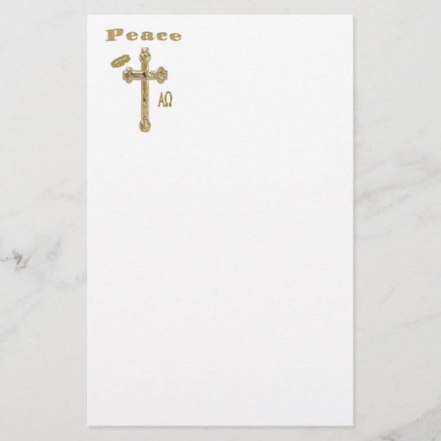 peace cross stationery (Front)