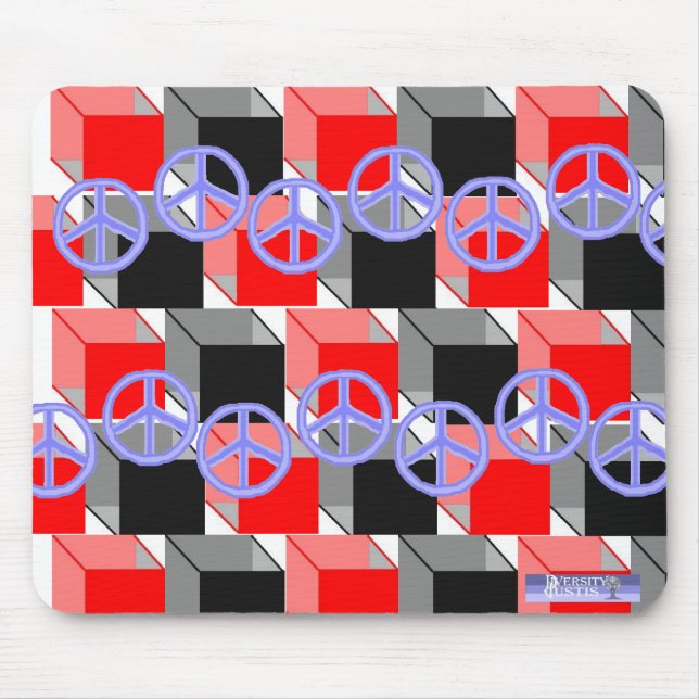 Peace Cubes Mousepad (Front)