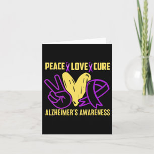 Peace Cure Love Heimerheimer´s Awareness Card