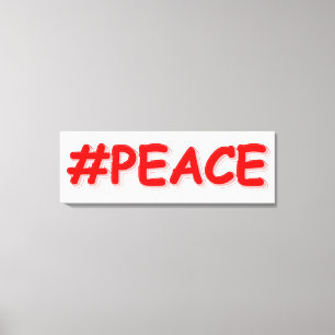 "#PEACE" Cute Design. Buy Now Canvas Print