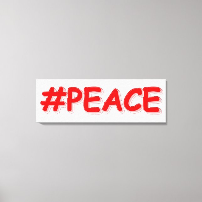 "#PEACE" Cute Design. Buy Now Canvas Print (Front)
