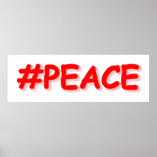 "#PEACE" Cute Design. Buy Now Canvas Print