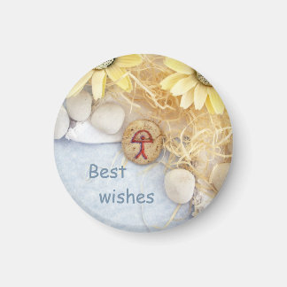 Peace design best wishes fridge magnet