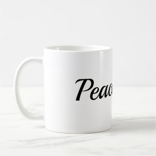 Peace Disintegration Effect Typography Classic Mug