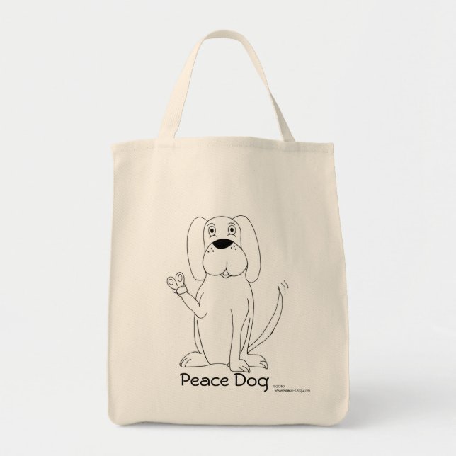 Peace Dog Tote Bag (Front)