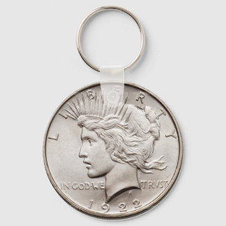 Peace Dollar Keychain