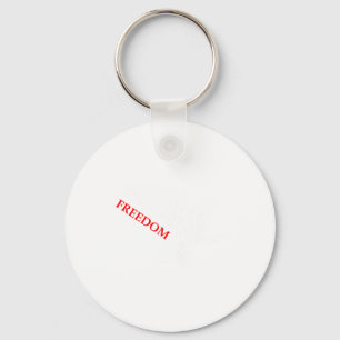 Peace Dom White Dove Says Dom Usa Red Dom Saying Keychain