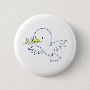 Peace Dove 2 Inch Round Button
