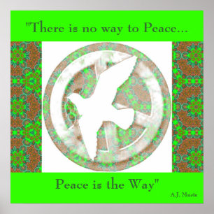Peace Dove - Affiche Mandala - Avec Citation.1