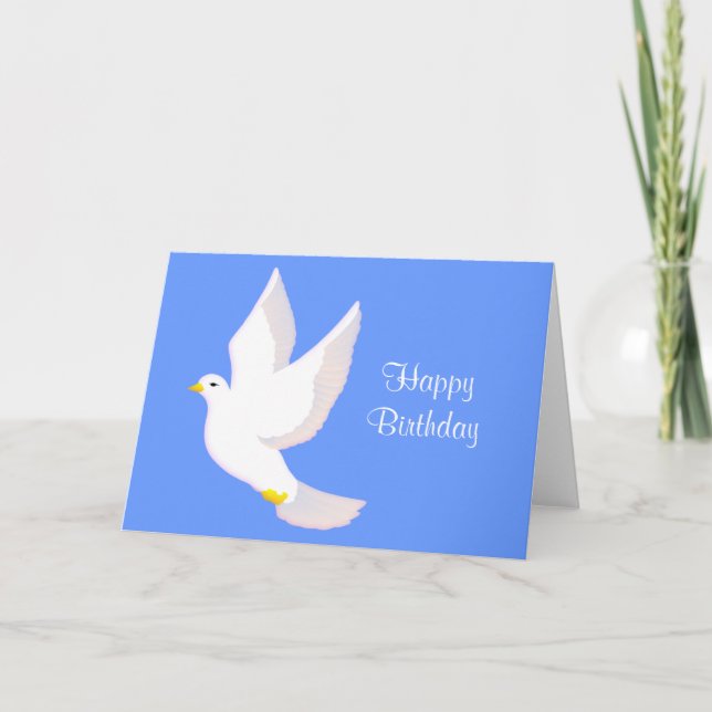 Peace Dove Birthday Card (Front)
